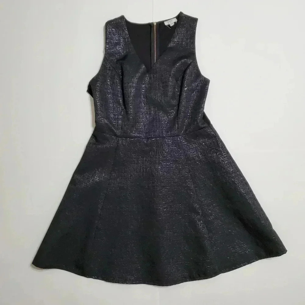 Little Black Dress Size L Charming Charlie Sleeveless Circle Skirt Party Pin-up